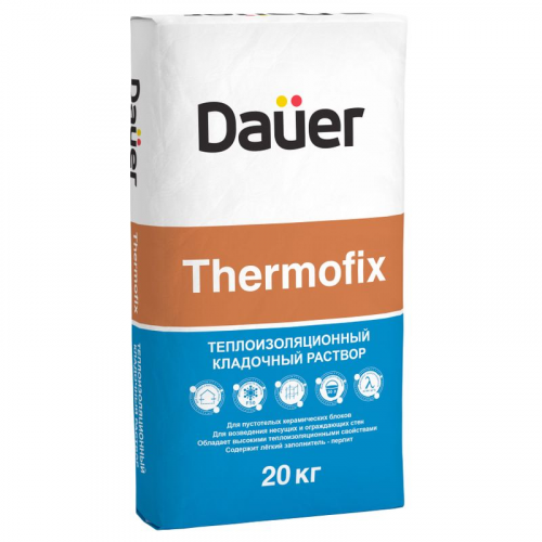 Кладочный теплоизоляционный раствор Dauer Thermofix, 20 кг