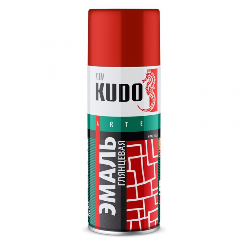 Эмаль аэрозольная KUDO красная глянцевая (1003), 0,52л