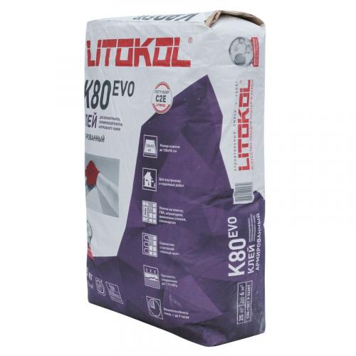 Клей для плитки Litokol Litoflex K 80 25 кг