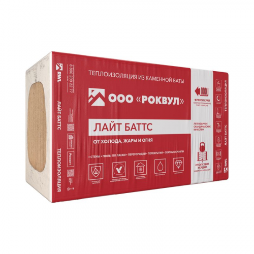 Утеплитель ROCKWOOL Лайт Баттс 1000х600х100 мм 5 штук в упаковке