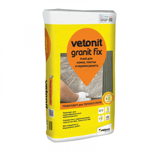 Клей для плитки weber.vetonit granit fix 25 кг