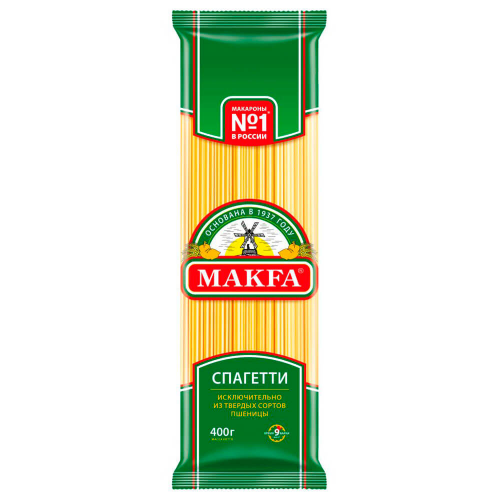 Макароны MAKFA 400г спагетти (вермишель длинная)