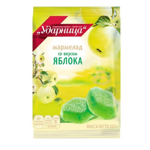 Мармелад ударница 325г яблочный аромат Ударница