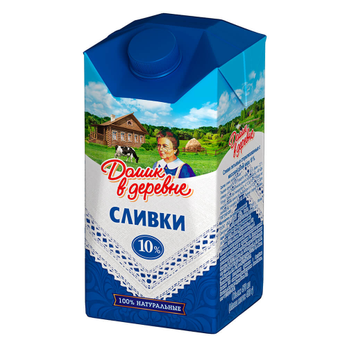 Сливки домик в деревне 480 г 10%
