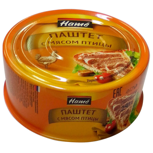Паштет Hame 250г с мясом птицы ж/б Хаме
