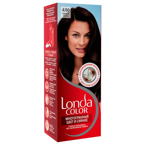Краска для волос лондаколор крем 4/00 темный шатен Londa COLOR