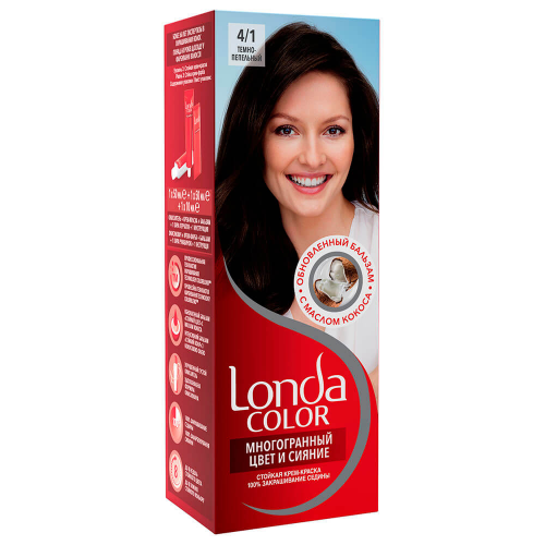 Краска для волос лондаколор крем 4/1 темно-пепельный Londa COLOR