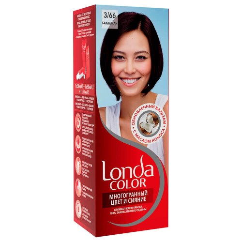 Краска для волос лондаколор крем 3/66 баклажан Londa COLOR