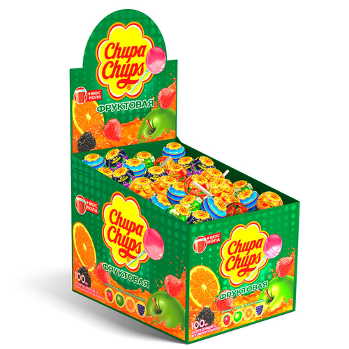 Карамель фруктовое ассорти Chupa-Chups с соком 12г Chupa Chups