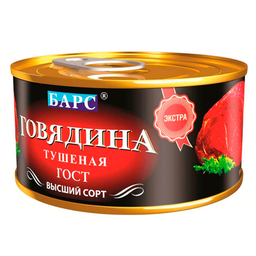 Говядина тушеная барс 325г гост в/с ж\б Барс