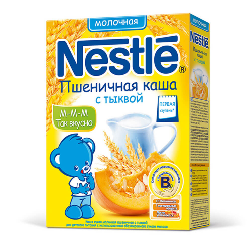 Каша Nestle 200 г молочная пшеничная с тыквой с 5 месяцев