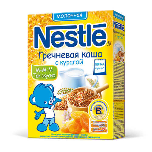 Каша Nestle 200 г молочная гречневая с курагой с 5 месяцев