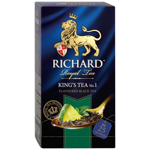 Чай чёрный Richard Royal Classic KING'S TEA No,1 байховый ассорти ароматизированный с цедрой цитрусо