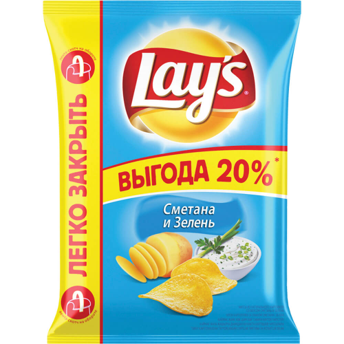 Чипсы Lay's сметана-зелень 225г Lays