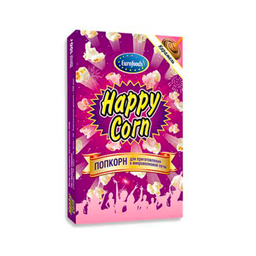 Попкорн Happy Corn 100г для свч карамельный