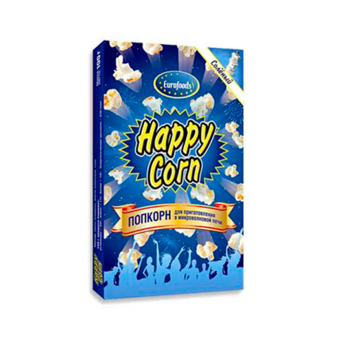 Попкорн Happy Corn 100г для свч соленый