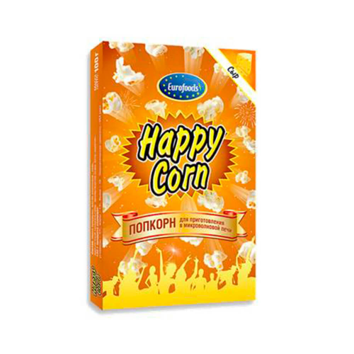 Попкорн Happy Corn 100г для свч сырный