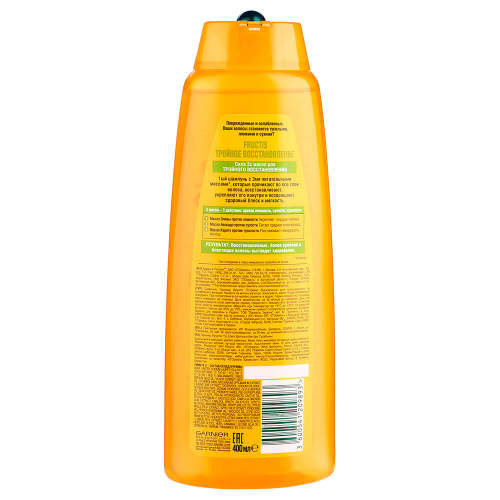 Garnier Fructis Шампунь для волос " Fructis, Тройное Восстановление", укрепляющий, для поврежденных Фруктис