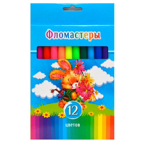 Фломастеры 12цв БиДжи смешной зайчик 80159