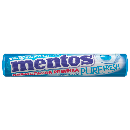 Резинка жевательная Mentos 15,5г свежая мята ролл Ван Мелле