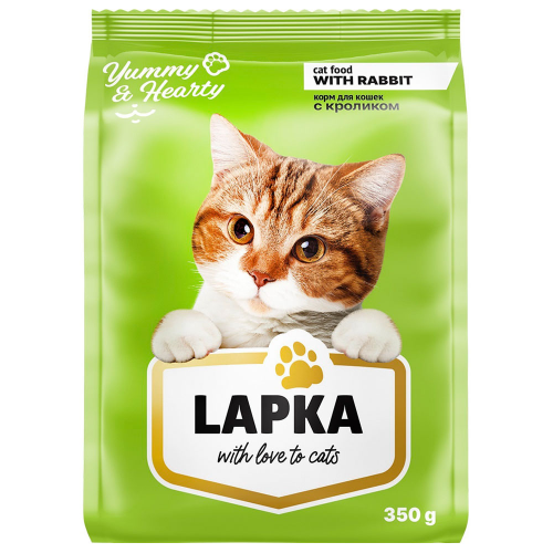 Корм для кошек Лапка 350г с кроликом Lapka