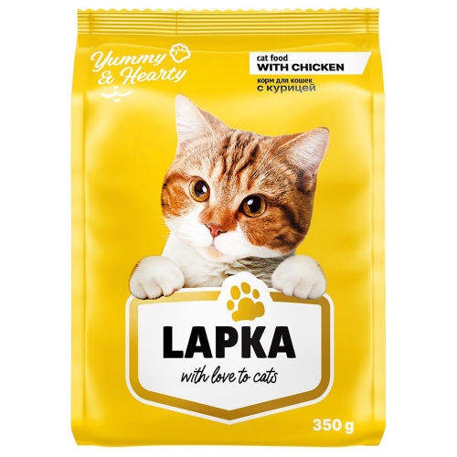 Корм для кошек Лапка 350г с курицей Lapka