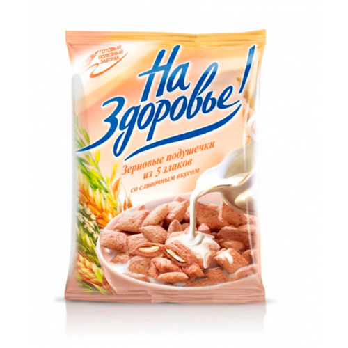 Подушечки зерновые На Здоровье 100г со сливочным вкусом Кунцево