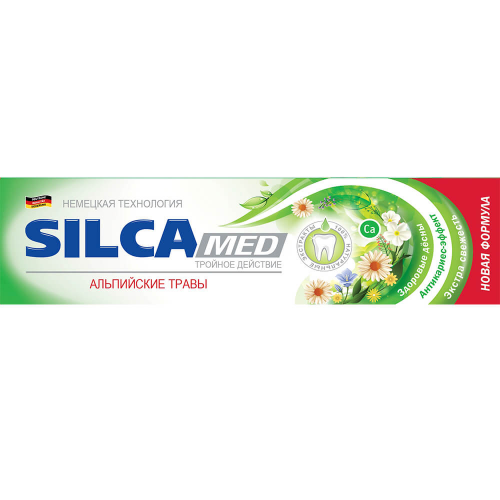 Зубная паста Silca Med 130г альпийские травы Sillca