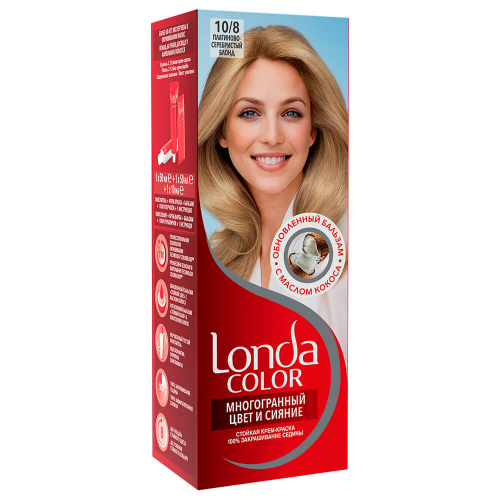 Краска для волос лондаколор крем 10/8 платиново-серебристый Londa COLOR