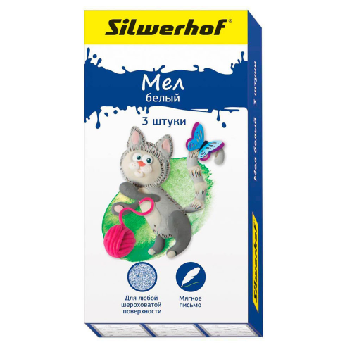 Мел белый 3шт сильверхоф 89453 Silwerhof