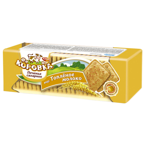 Печенье коровка вкус топленое молоко 375г Объединенные Кондитеры Рот фронт