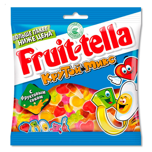 Мармелад жевательный Фрутелла крутой микс 150г с фруктовым соком ван мелле Fruittella