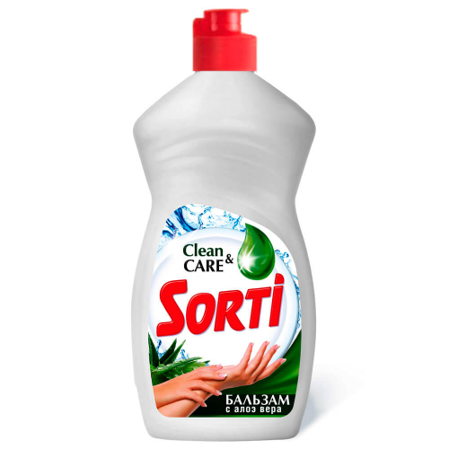 Средство для мытья посуды Sorti 450г бальзам с алоэ вера