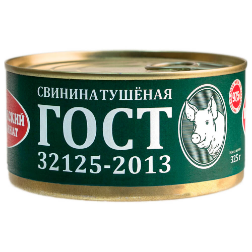 Свинина тушеная великолукский мк 325 г высший сорт ж/б Великолужский МК