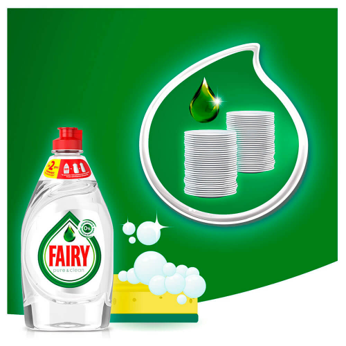 Средство для мытья посуды фейри 650 мл пьюр энд клин Fairy