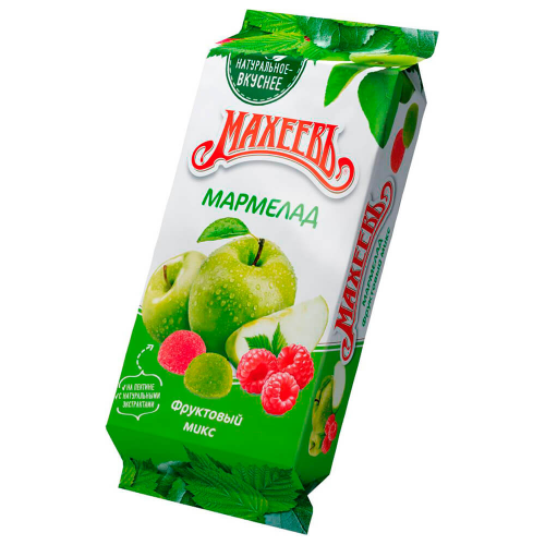Мармелад желейный фруктовый микс 250г Махеев пакет МАХЕЕВЪ
