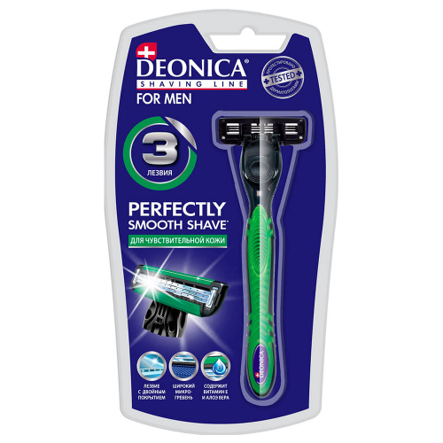 Станок Deonica со сменной кассетой 3 лезвия DEONICA