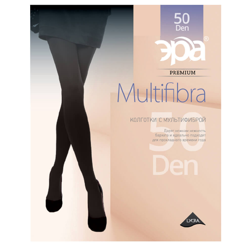 Колготки женские ЭРА мультифибра 50 ден капучино р.7 Эра