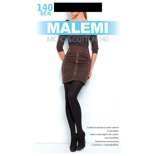Колготки женские малеми микрокоттон 140 ден неро р.2 Malemi