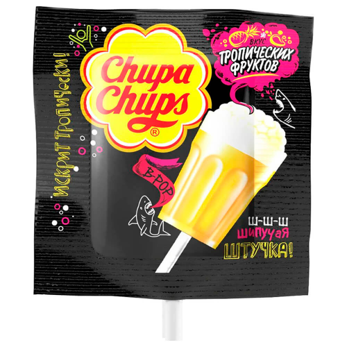 Карамель чупа чупс 15 г вкус тропических фруктов шипучка Chupa Chups