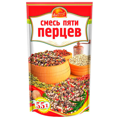 Приправа русский аппетит 55 г смесь пяти перцев Русский аппетит