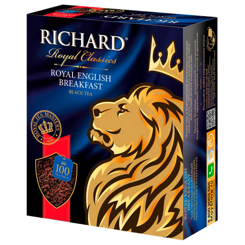 Чай Richаrd 100пак*2г роял инглиш брекфаст черный байховый Richard