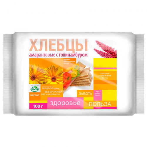 Хлебцы Амарантовые с топинамбуром 100г без глютена Di & Di
