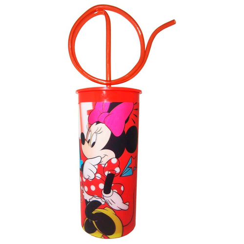 Стакан 330мл Disney Minnie витая трубочка крышка DISNEY