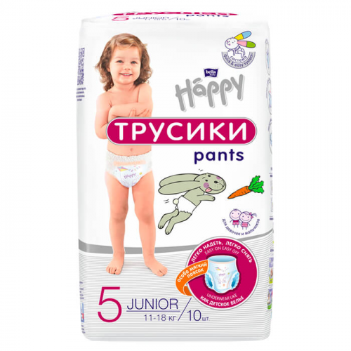 Трусики-подгузники Bella Baby Happy 10шт уни юниор 11-18кг 5 Bella Happy