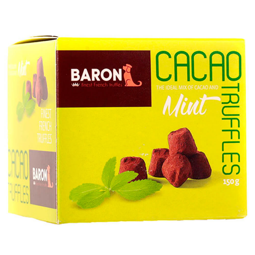 Конфеты французские трюфели Baron 150г с кристаллами мяты