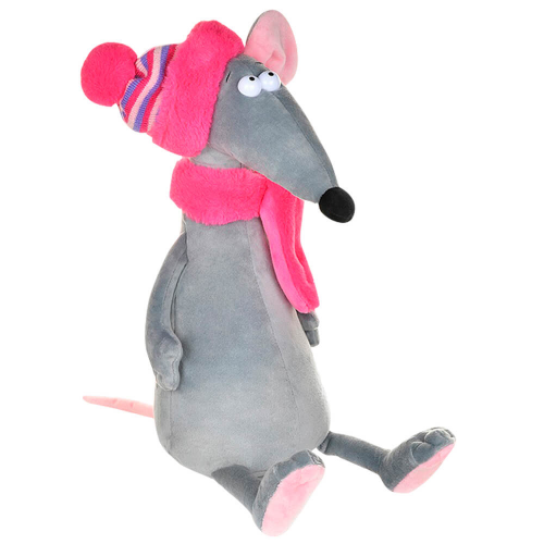 Игрушка мягкая крыска лариска в шарфе и шапке 23см mt-mrt021907-23 Maxitoys Luxury