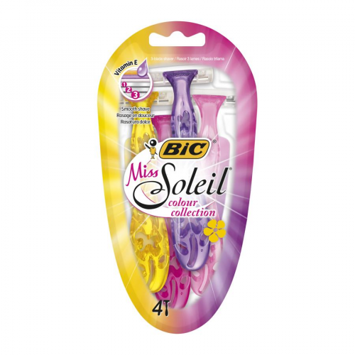 Станок Bic Miss Soleil 4шт женский одноразовый колор BiC