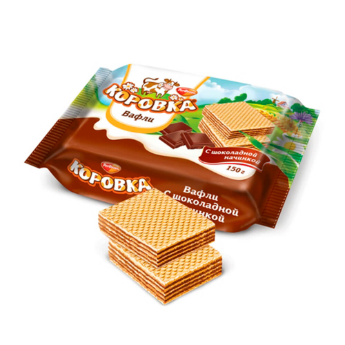 Вафли коровка 150г с шоколадной начинкой РотФронт Рот фронт