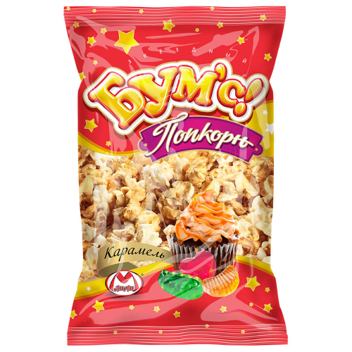 Кукуруза воздушная звездный бумс со вкусом карамели 80 гр Бумс